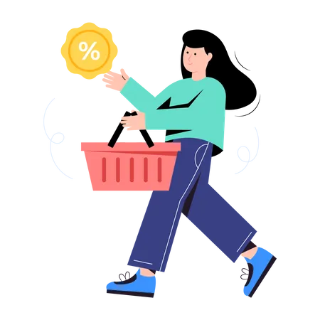 Check This Flat Illustration Of Shopping Offer Illustration