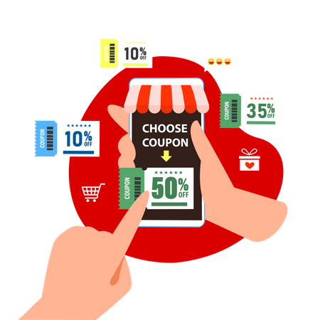 Shopping offer coupon  Illustration