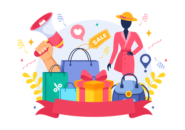 Shopping Offer Day  Illustration