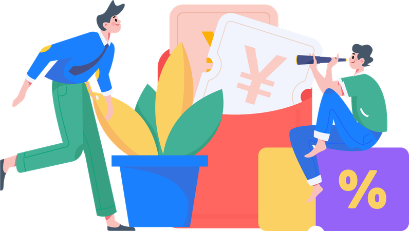 Shopping offer Voucher  Illustration