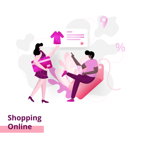 Shopping Online Illustration