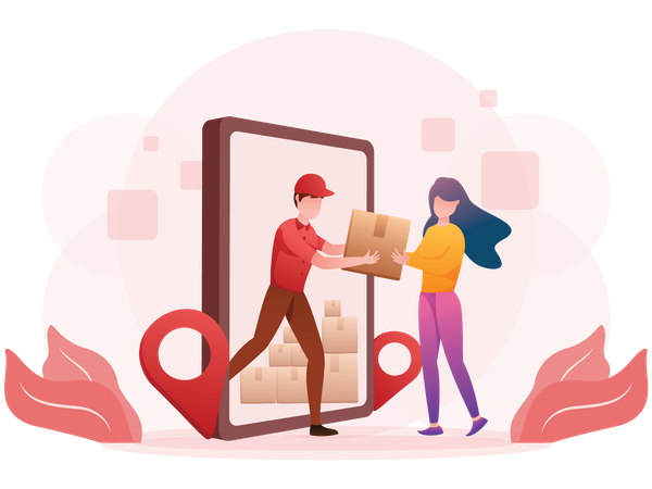 Shopping order delivery Illustration