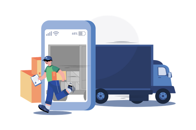 Shopping order delivery Illustration