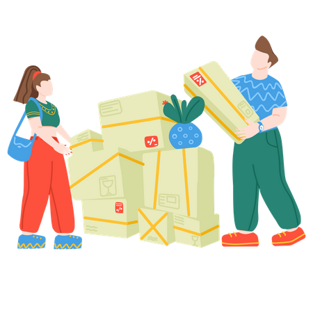 Shopping Order Delivery  Illustration