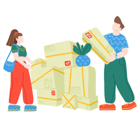 Shopping Order Delivery  Illustration