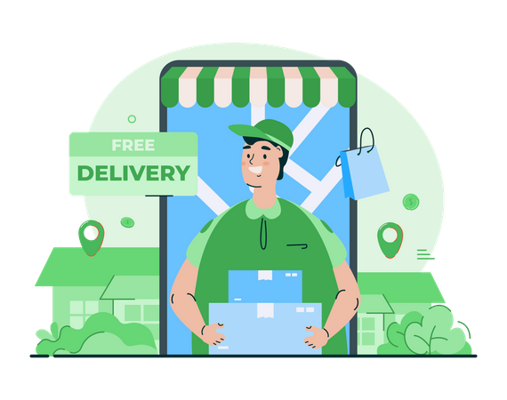 Shopping order delivery  Illustration