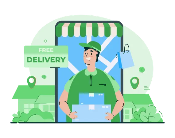 Shopping order delivery  Illustration