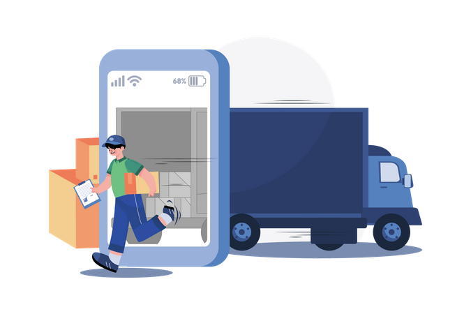 Shopping order delivery  Illustration