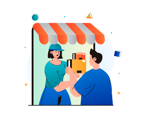 Shopping order Delivery  Illustration