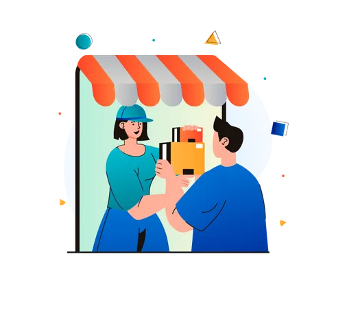 Shopping order Delivery  Illustration