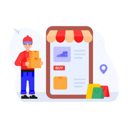 Shopping order delivery  Illustration