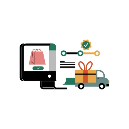 Shopping order delivery  Illustration