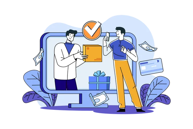 Shopping order delivery  Illustration