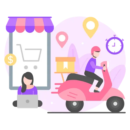 Shopping order delivery  Illustration