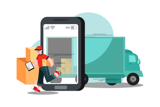 Shopping order delivery  Illustration