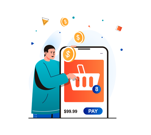 Shopping Order Payment  Illustration