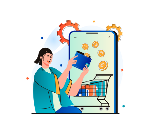 Shopping order payment  Illustration