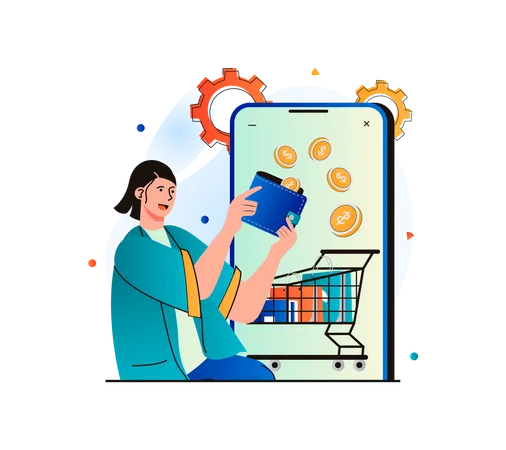 Shopping order payment  Illustration
