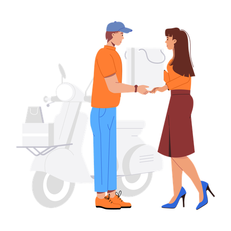 Shopping Order Received  Illustration