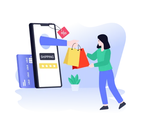 Shopping Order Shipping  Illustration