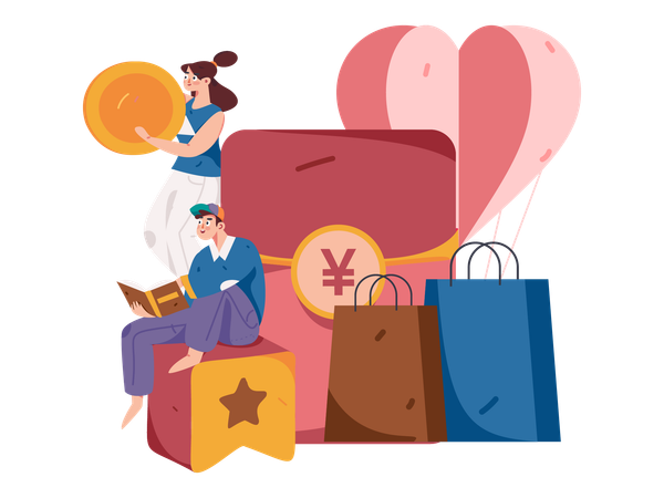 Paiement des achats  Illustration