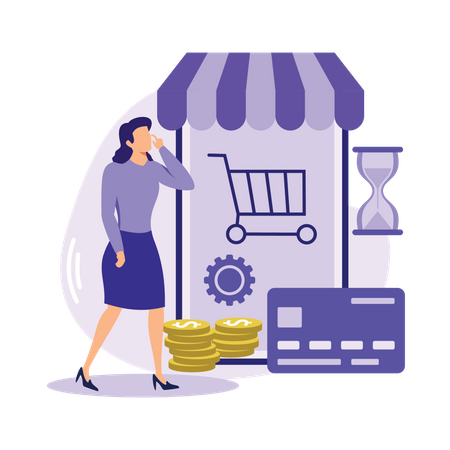 Paiement des achats  Illustration