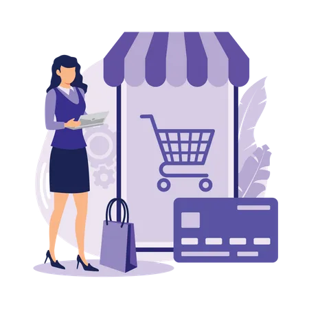 Shopping payment Illustration