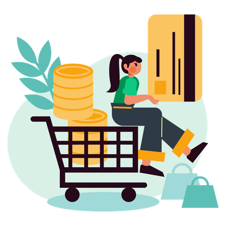 Shopping payment concept  Illustration
