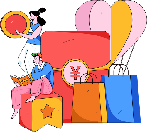 Shopping payment  Illustration