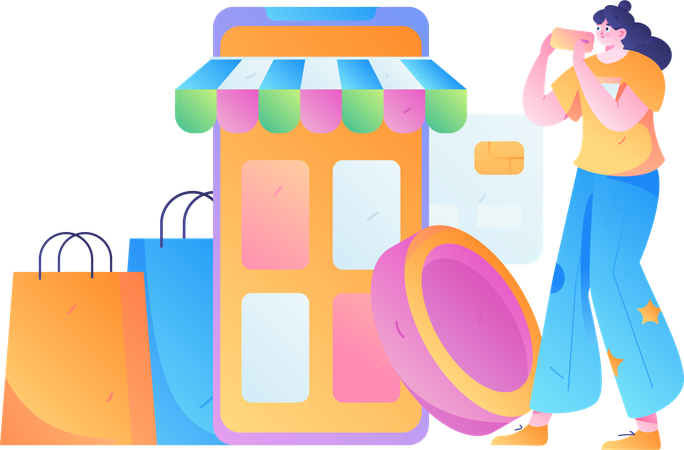 Shopping Payment  Illustration