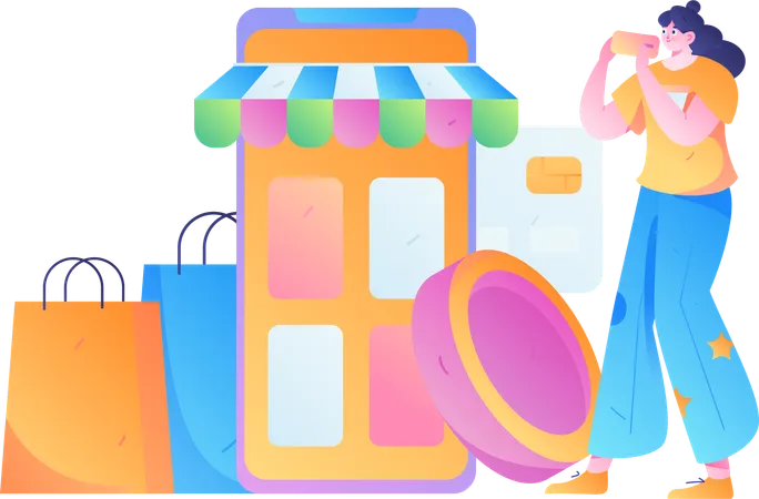 Shopping Payment  Illustration