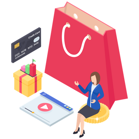 Shopping Payment  Illustration