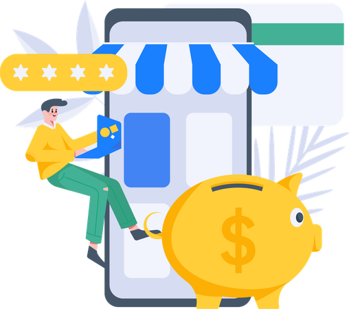 Shopping Payment Security  Illustration
