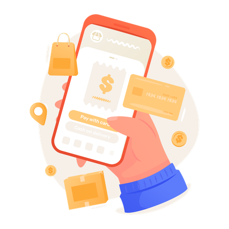 Shopping payment transaction  Illustration