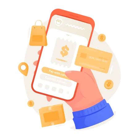 Shopping payment transaction  Illustration