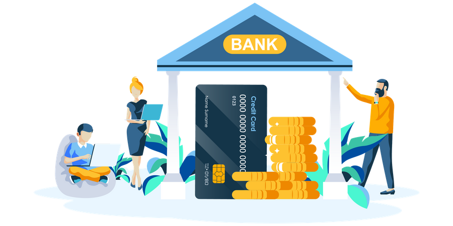 Shopping payment using credit card  Illustration