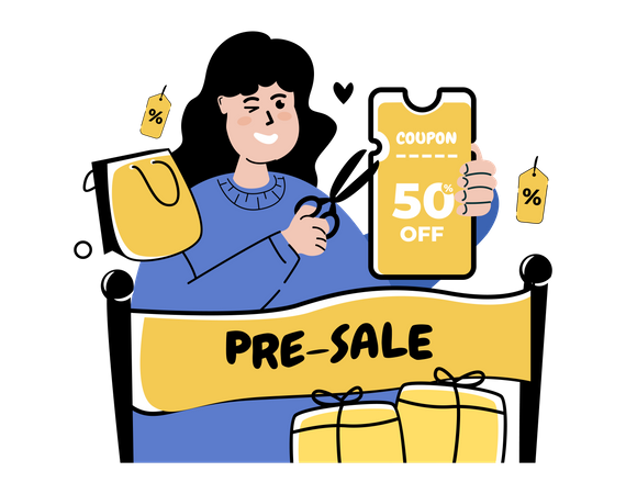 Shopping pre-sale promotion  Illustration