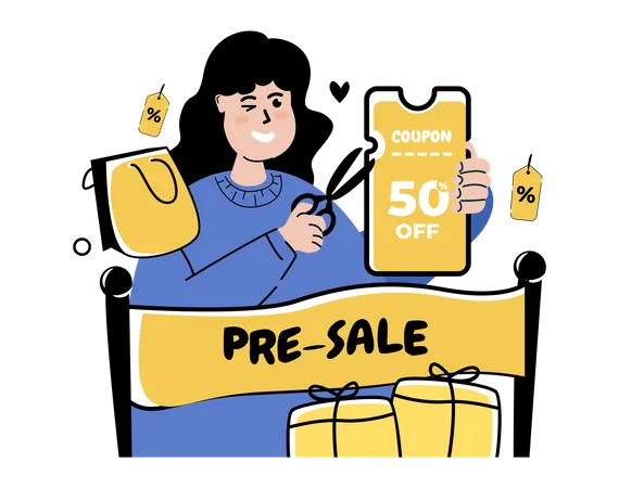 Shopping pre-sale promotion  Illustration