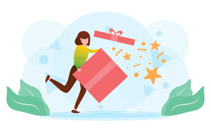 Shopping Present  Illustration