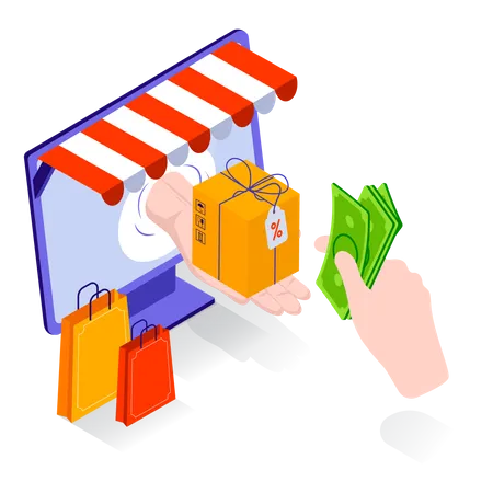 Shopping Product Delivery  Illustration