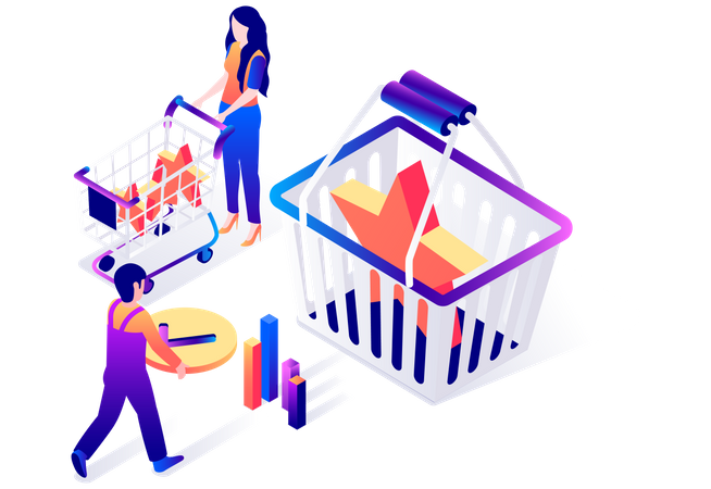 Shopping Product Rating  Illustration