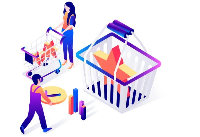 Shopping Product Rating  Illustration