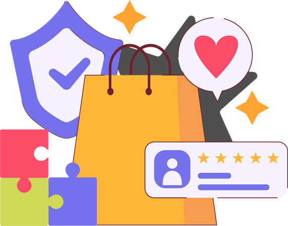 Shopping Product Review  Illustration