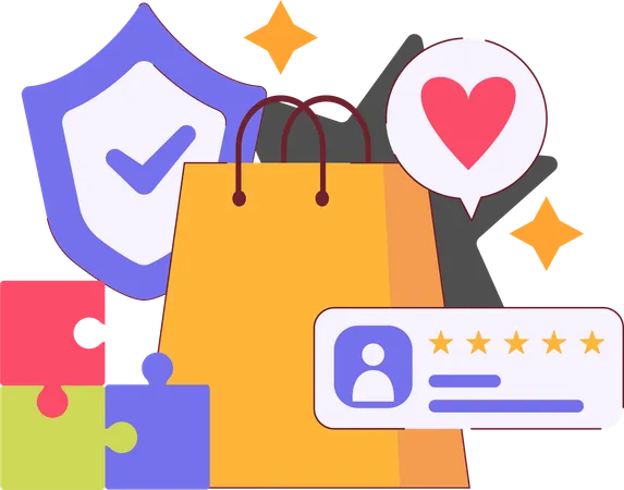 Shopping Product Review  Illustration