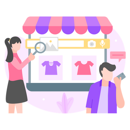 Shopping product search  Illustration