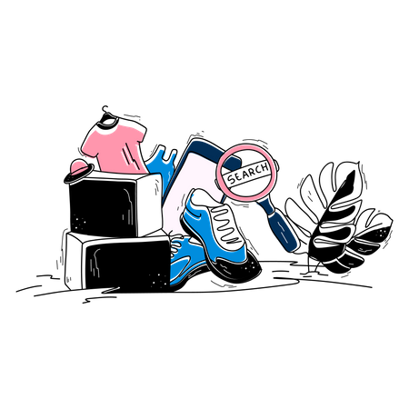 Shopping Product Search  Illustration