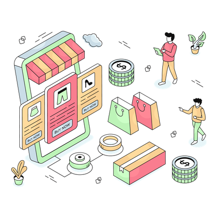 Shopping products  Illustration