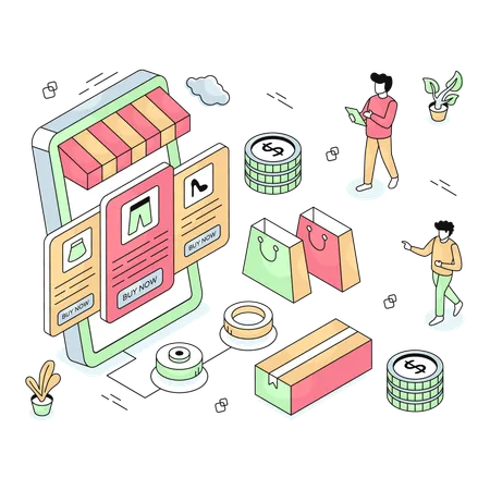 Shopping products  Illustration