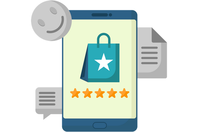 Shopping rating  Illustration