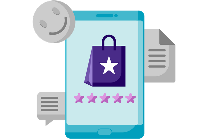 Shopping rating  Illustration